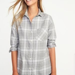 Old Navy Gray plaid Flannel